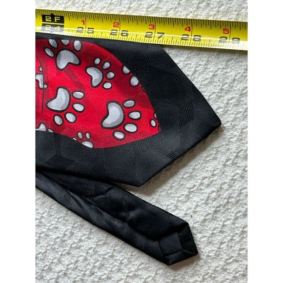 101 Dalmatians Disney Tie Puppy Print Paw Pattern Mens Unisex Teacher Valentines - Picture 7 of 7